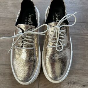 Shellys London Women's Silver platform sneaker Shoes 37